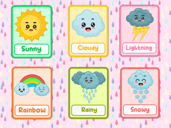 Children enjoying weather learning