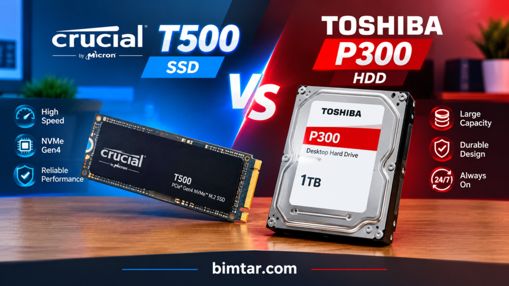 Crucial T500 vs Toshiba P300: NVMe SSD Comparison Guide